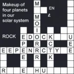 makeup of four planets in our solar system crossword clue