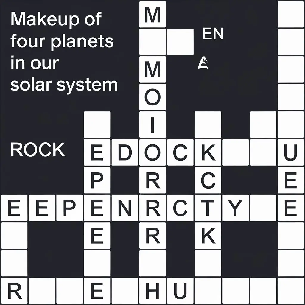 makeup of four planets in our solar system crossword clue