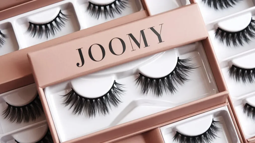 joomy false eyelashes indivudal brown lashes