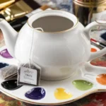 paint palette shaped tea saucer seiei